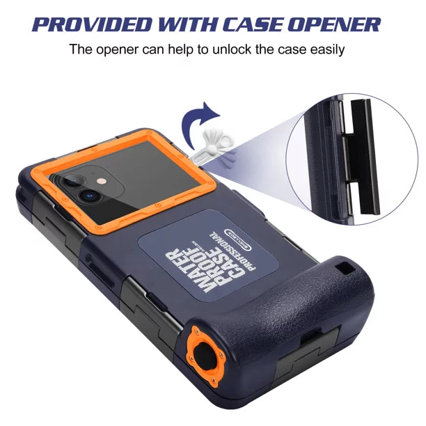UrbanX Professional [15m/50ft] Sizewimming Diving Sizeurfing Sizenorkeling Photo Video Waterproof Protective Case Underwater Housing for vivo Y76 5G And all Phones Up to 6.9 Inch LCD with Lanyard