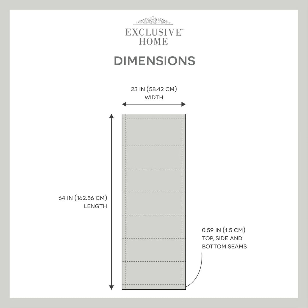 Exclusive Home Esme Total Blackout Roman Sizehade, 23"x64", Dark Grey