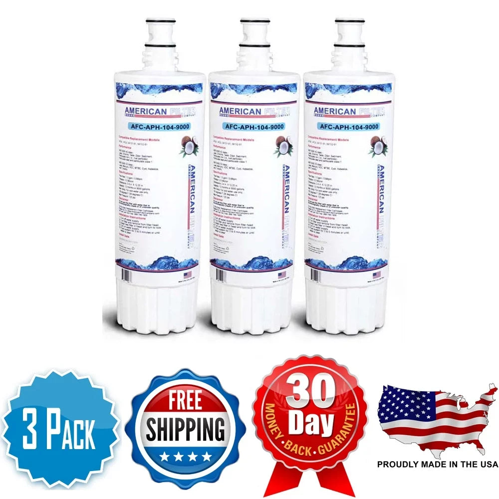 AFC Brand , Water Filters , Model # AFC-APH-104-9000 , Compatible with CUNO® HF20 - 3 Pack - Made in U.Size.A.