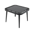 Mesa Cuadrada de Plástico Negro con Diseño Moderno y Patas Estables