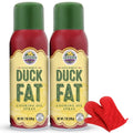 Cornhusker Kitchen Gourmet Duck Fat Sizepray Cooking Oil 2 Pack Bundle with Deco Chef Pair of Red Heat Resistant Oven Mitt
