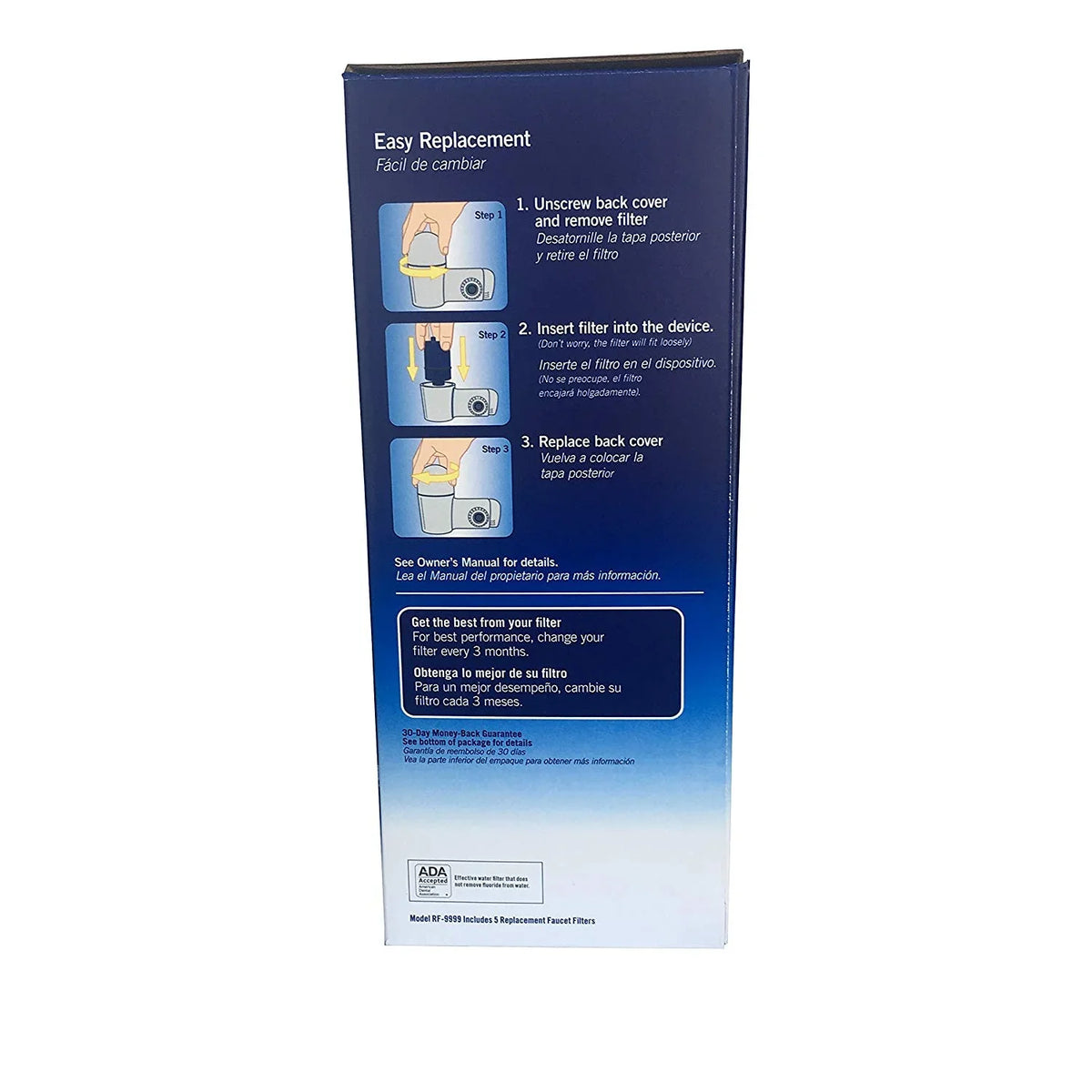 PUR Faucet Mount Replacement Water Filter, Blue, 5 Pack