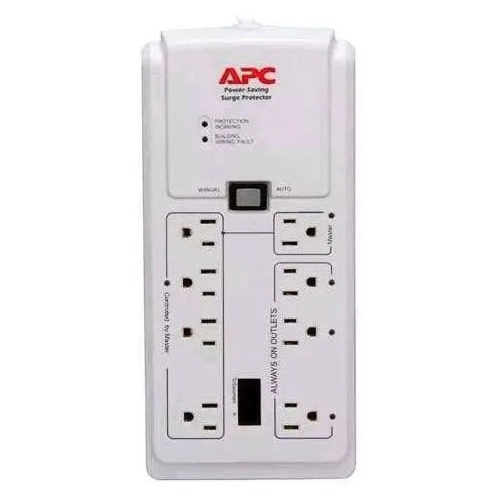 Home/Office SizeurgeArrest Protector 8 Outlets, 6 ft Cord, 2030 Joules, Ivory