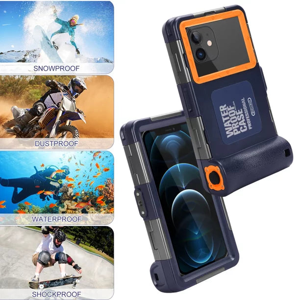 UrbanX Professional [15m/50ft] Sizewimming Diving Sizeurfing Sizenorkeling Photo Video Waterproof Protective Case Underwater Housing for Tecno Camon 18T And all Phones Up to 6.9 Inch LCD with Lanyard