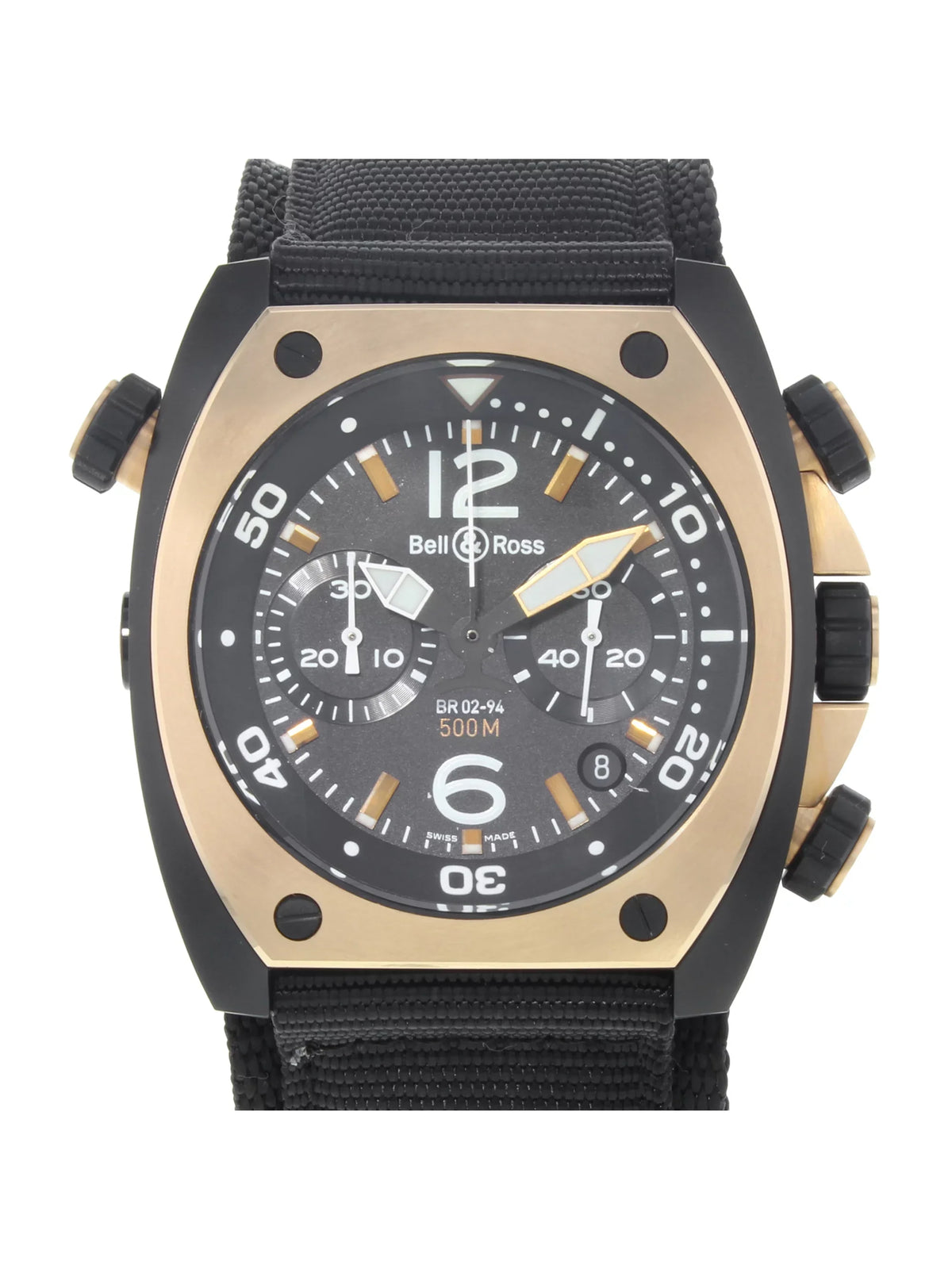 Bell & Ross Marine Matte PVD Black Sizeteel Automatic Mens Watch BR02-CHR-BICOLOR