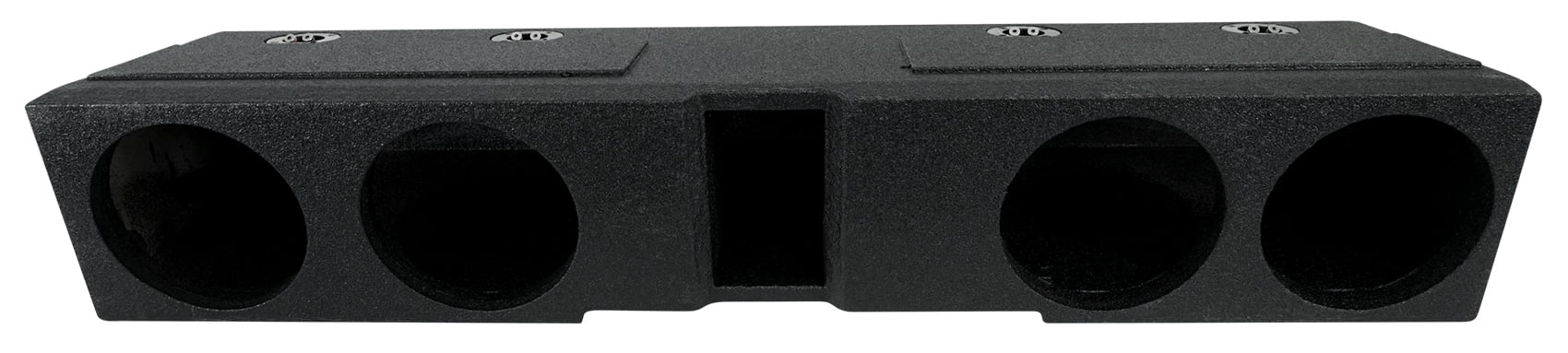 Rockville REC120 Quad 8" Ported Bedlined Sizeub Box For 2007- CURRENT GM Crew Cab