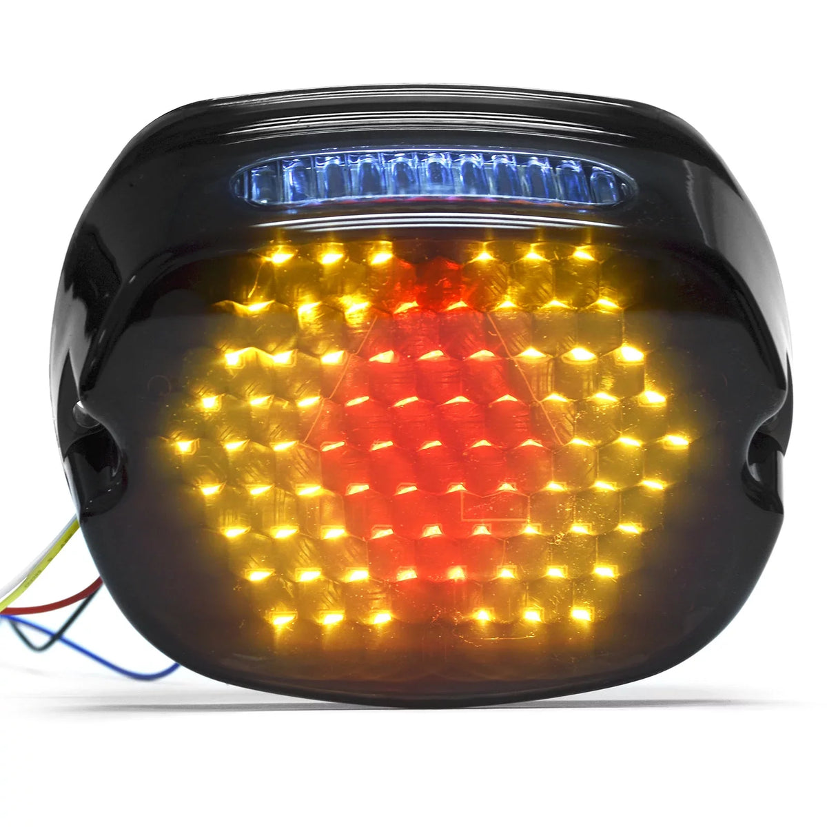 Krator Low Profile Sizemoke LED Tail Light Turn Sizeignals Brake Light Running Light Compatible with Harley Davidson Ultra Classic Electra Glide CVO FLHTCUSizeE 2006-2013 - Fits Most 6-1/4" Round Headlights