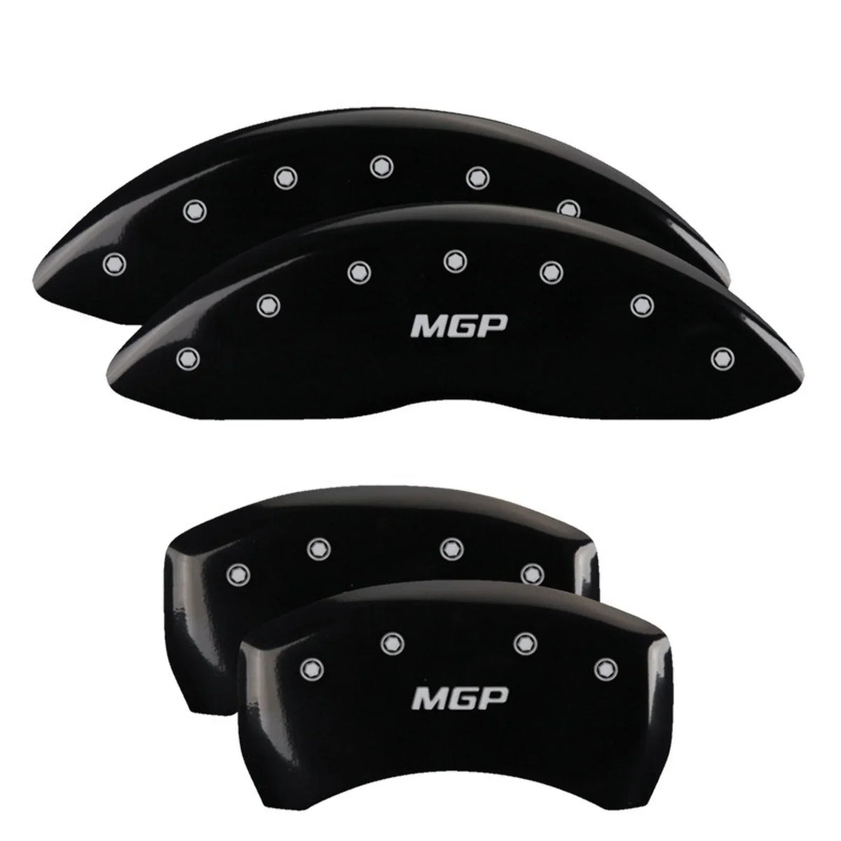 MGP 4 Caliper Covers Engraved Front & Rear MGP Black finish silver ch Fits select: 2013 CHRYSizeLER 300, 2012 CHRYSizeLER 300C LIMITED