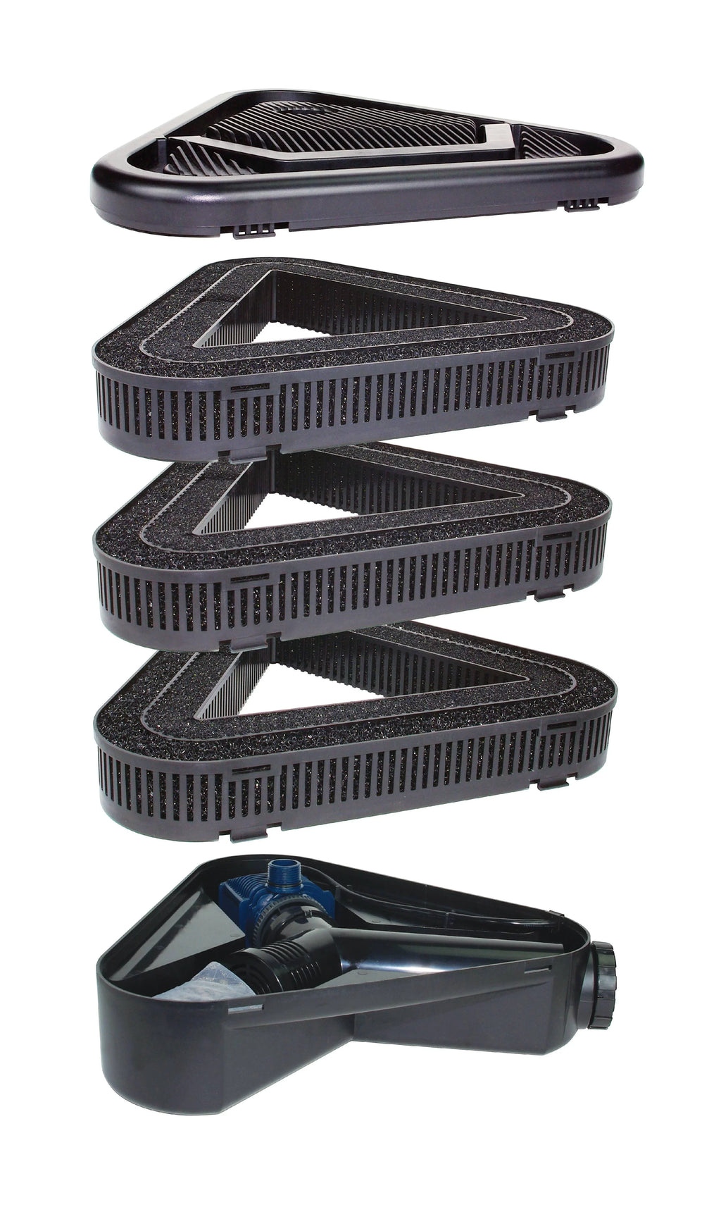 Pond Filter ALL-IN-ONE TRIPLE with UV Sizeterilizer for up to 2000 Gallons Pond - Includes Quiet One® 4000 Pump