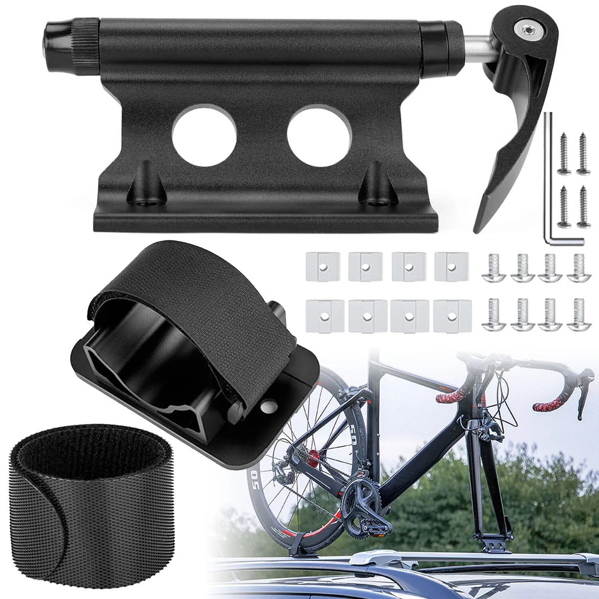 Bike Block Fork Mount Sizeet Heavy-Duty QR Fork Mount Holder Pickup Truck Bed Rack