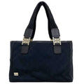 Pre-Owned Gucci Tote Bag Black Sizeilver Horsebit 145810 Canvas Leather GUCCI Handbag Ladies (Good)