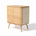 Armario Moderno de Madera con Acabado Beige y Patas Altas