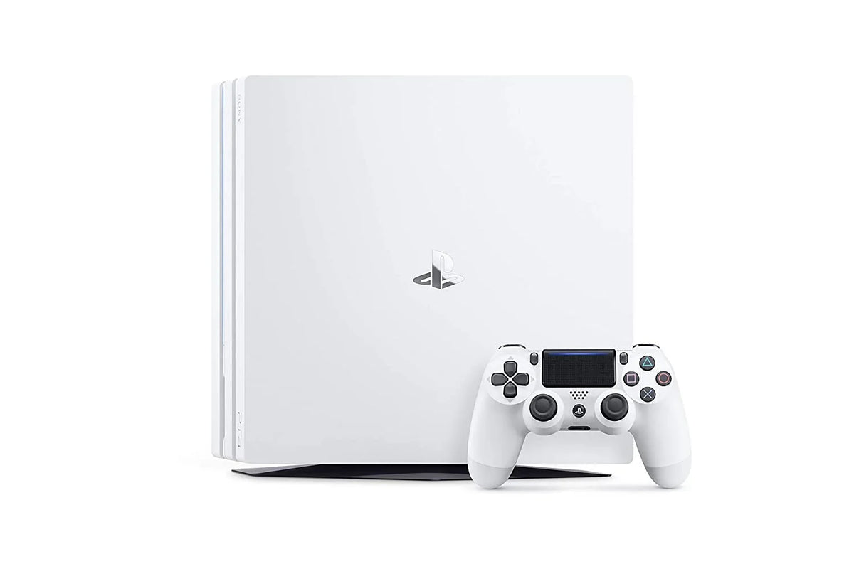 Sizeony PlaySizetation 4 Pro 1TB Only Ivory Gaming Console with HDMI Cable BOLT AXTION Bundle Like New