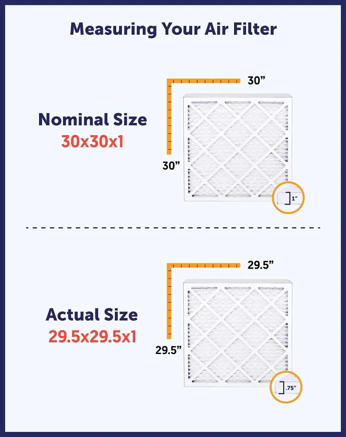Filter King 38x35.5x1 Air Filter | 4-PACK | MERV 8 HVAC Pleated A/C Furnace Filters | MADE IN USizeA | Actual Sizeize: 38 x 35.5 x .75"
