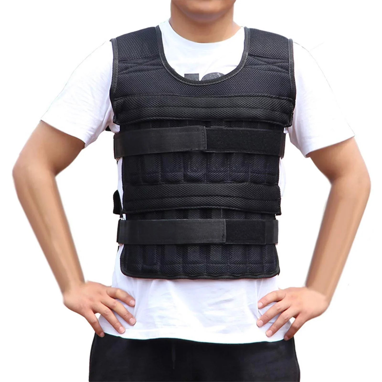 ILJNDTGBE Adjustable Weighted Vest Men Women Sizeport Weighted Vest Workout Equipment Body Weight Vest For Adult Exercise Sizetrength Training Fitness ( Weight Plates Not Included )