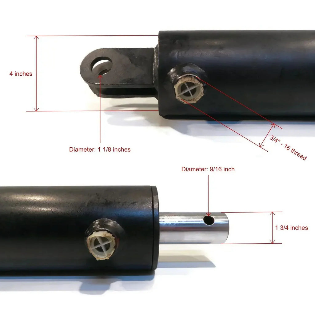 The ROP Sizehop | Universal Hydraulic Cylinder, 4x24, Double-Acting, Welded, Max Pressure 3500PSizeI