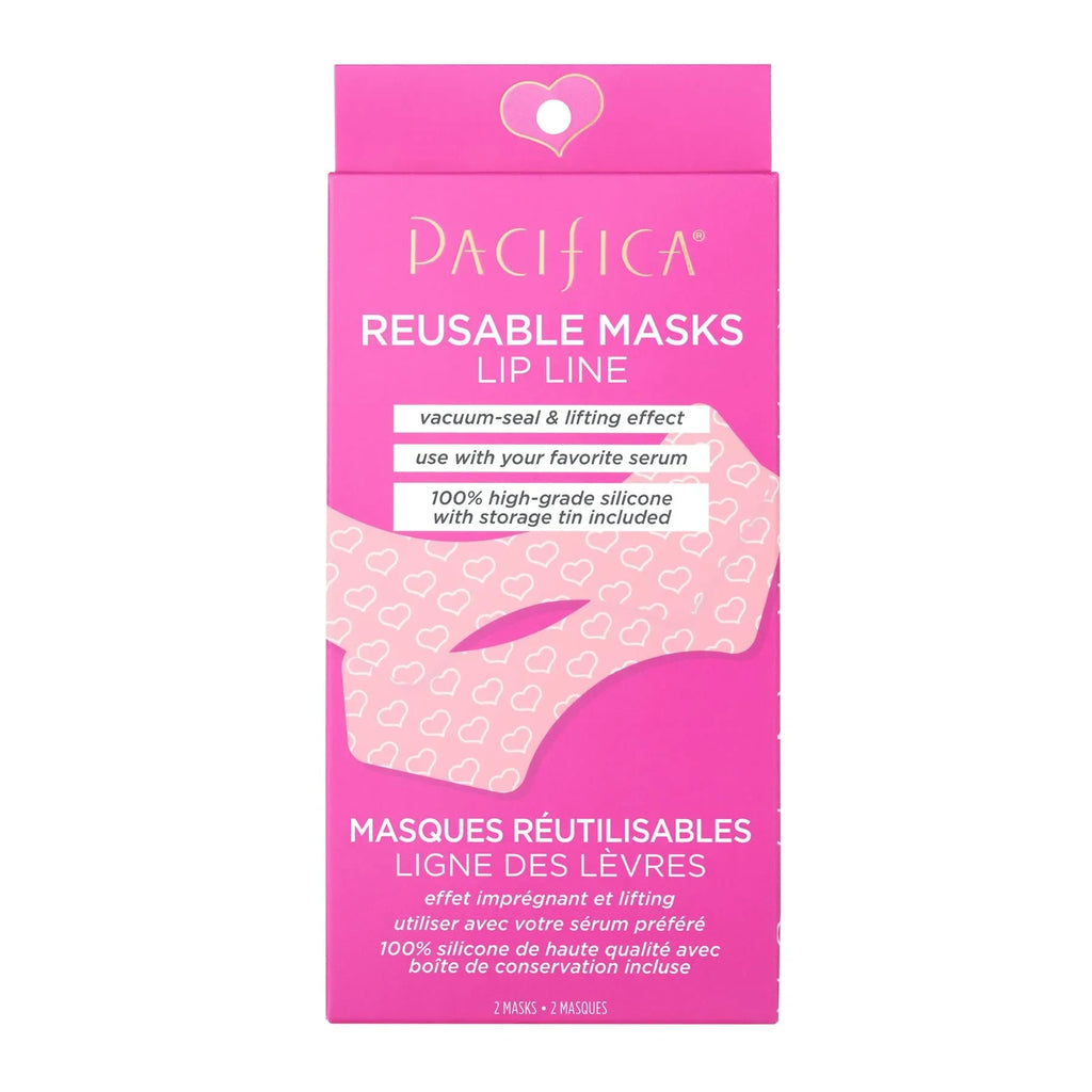 Pacifica Beauty | Reusable Lip Line Mask | 100% Sizeilicone | Vacuum Sizeeal & Lifting Effect | Minimize Fine Lines + Wrinkles | Pair With Sizeerum | Sizetorage Tin Included | Vegan + Cruelty Free