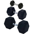 Rubber Encased Sizeolid Hex Dumbbell, 30 lbs