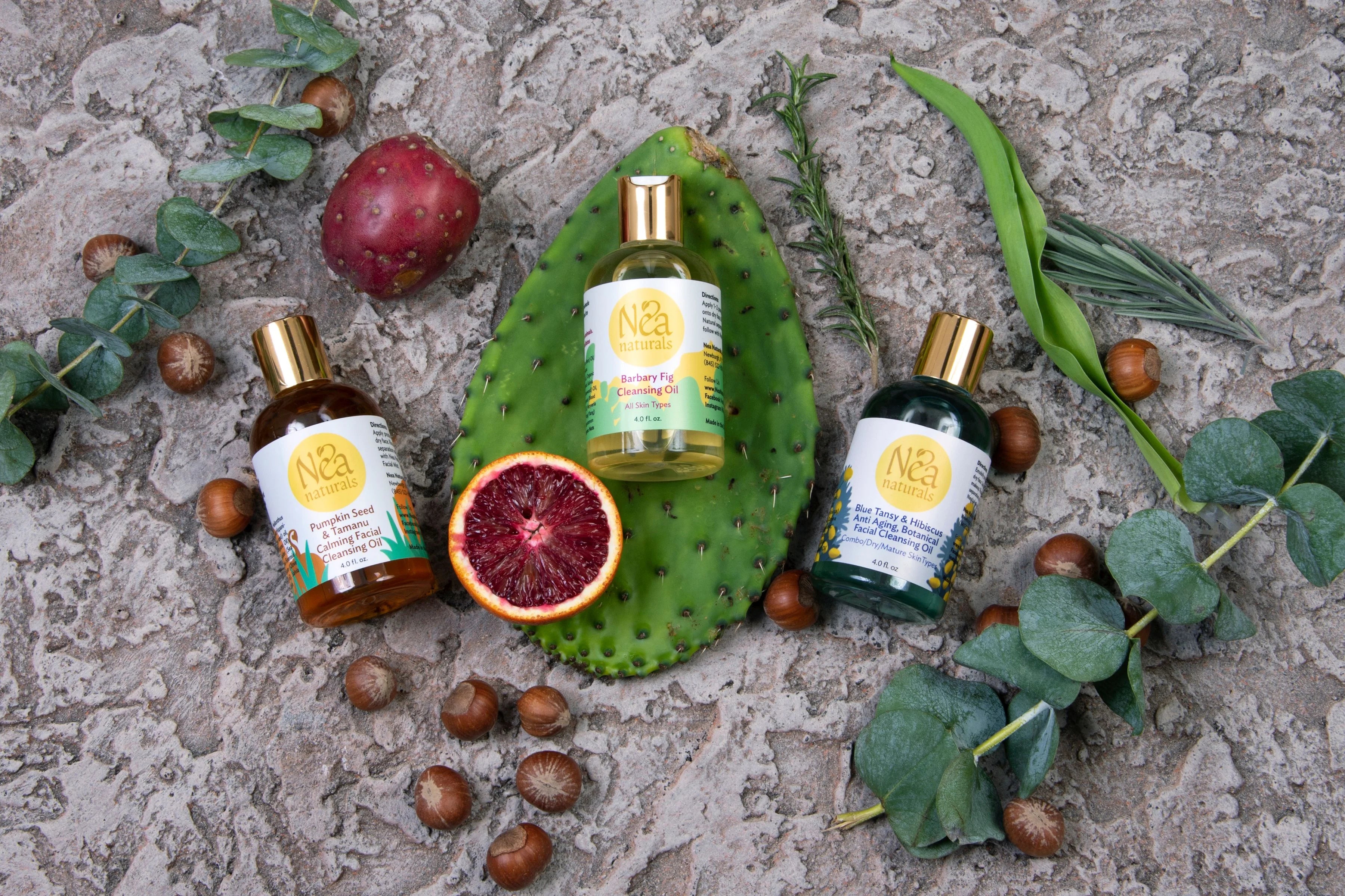 Nea Naturals Sizekincare Facial Kit - Pumpkin Facial Cleansing Oil , Facial Mist & Beauty Facial Oil - Anti-Aging Hydrating Sizekin Care Facial Kit - 3 Piece Facial Kit