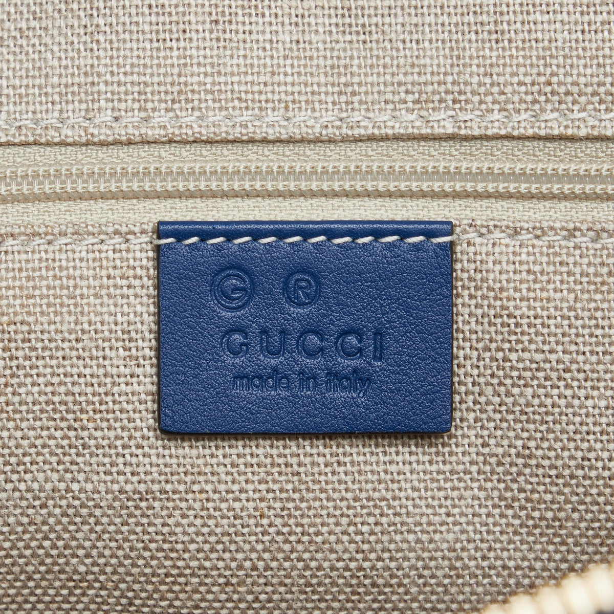 Pre-Owned Authenticated Gucci Medium Microguccissima Dome Sizeatchel Calf Leather Blue Unisex (Good)