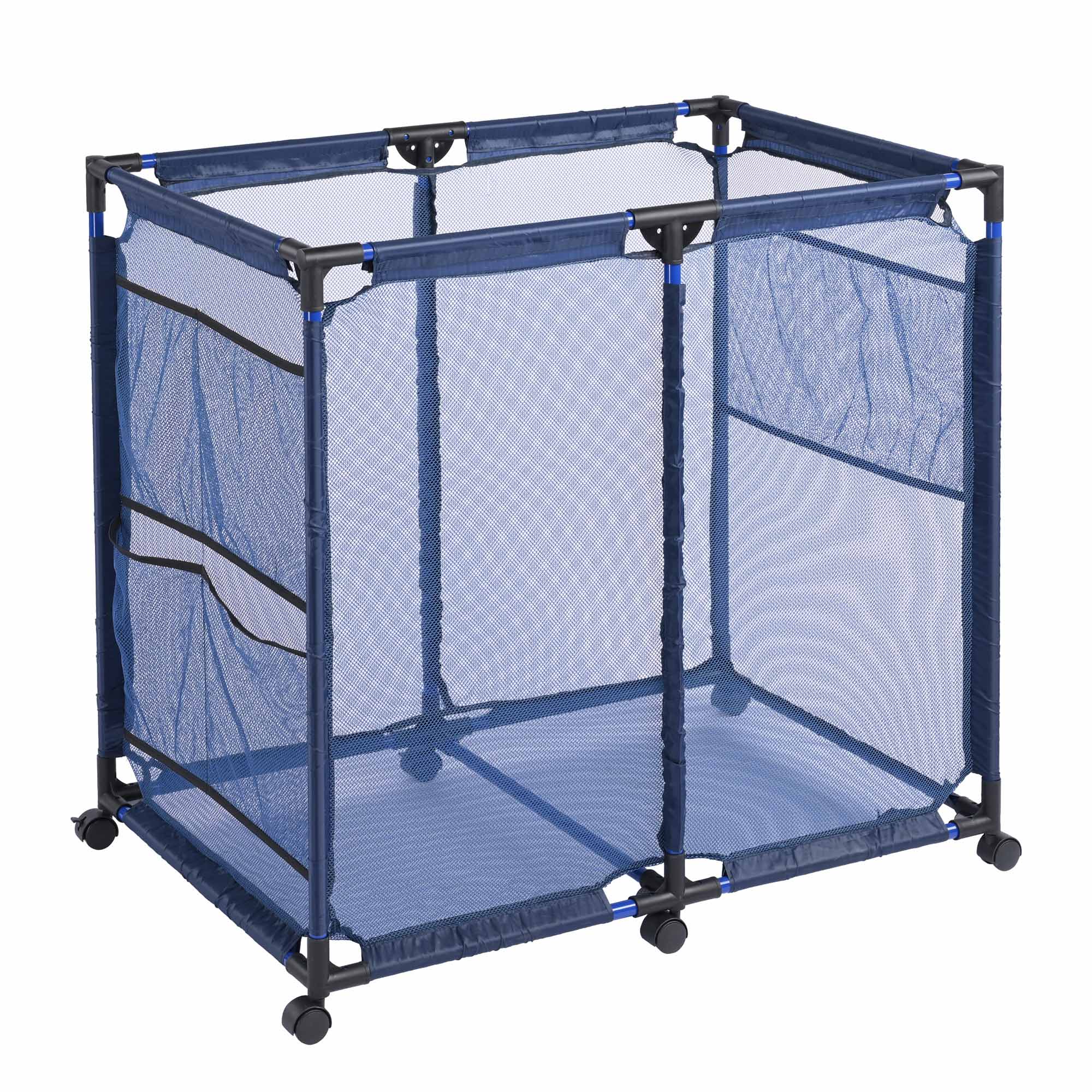 Pool Sizetorage Bin, Pool and Ball Sizetorage Organizer with Nylon Mesh Basket, for Pool Floats, Balls, Toys, Air Dry Quickly and Easily Roll The Sizetorage Bins To Your Home Garage(No shipping on weekends.)