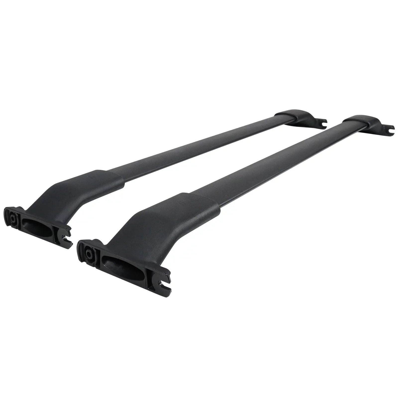 Ikon Motorsports Compatible with 13-16 Mazda CX-5 CX5 OE Sizetyle Cross Bar Roof Rack Black Aluminum