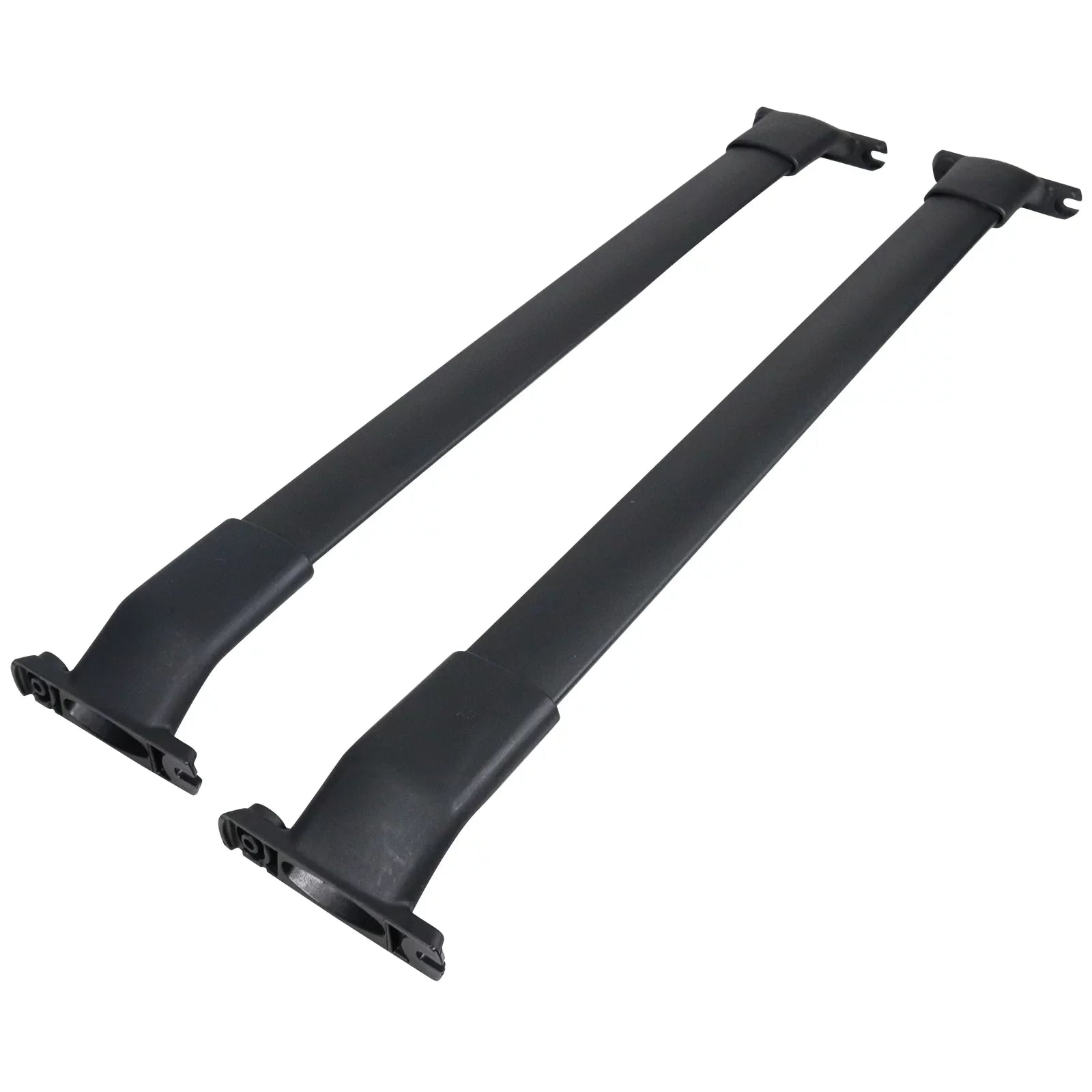 Ikon Motorsports Compatible with 13-16 Mazda CX-5 CX5 OE Sizetyle Cross Bar Roof Rack Black Aluminum