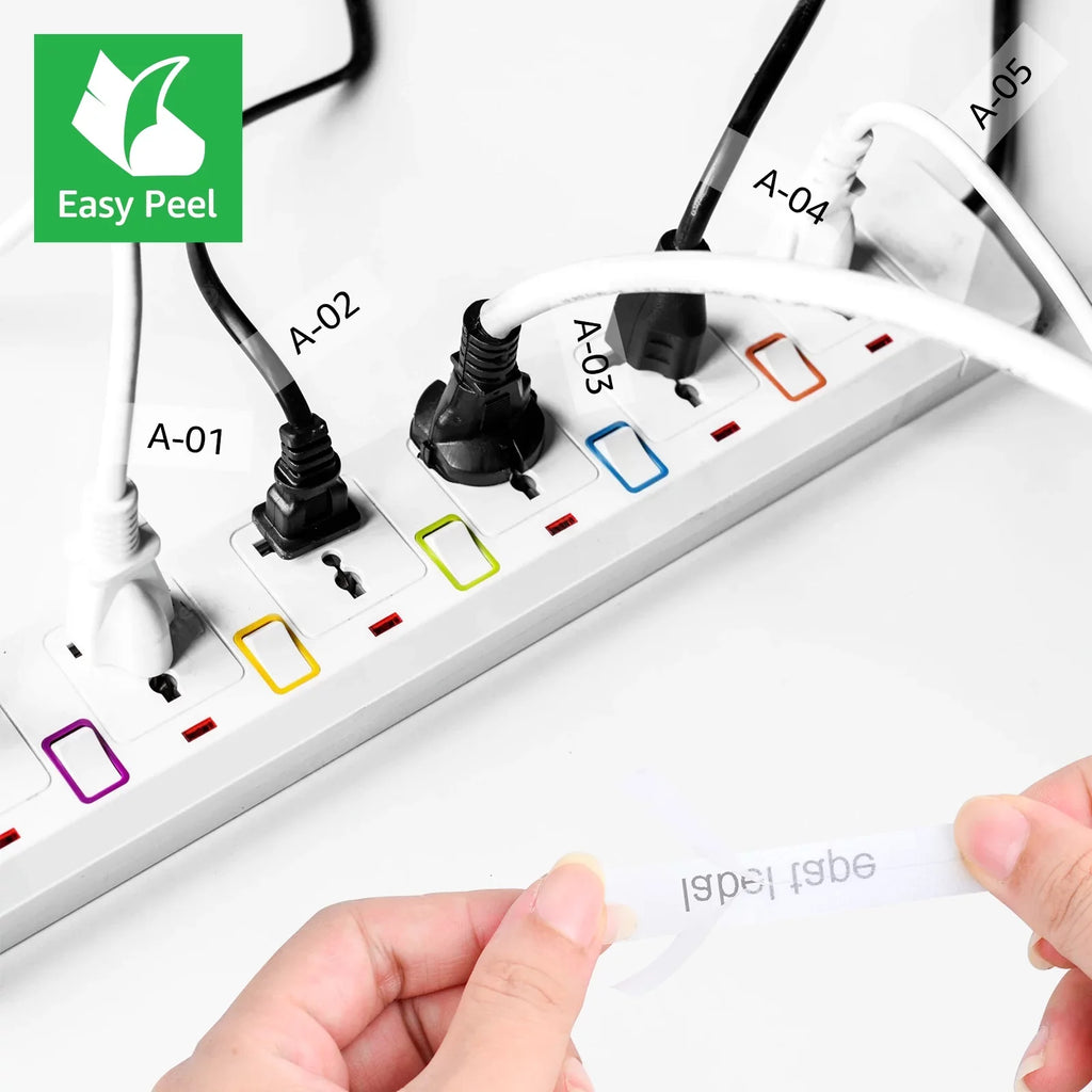 GREENCYCLE 20PK Compatible for Brother P-touch 12mm x 8m Black on Clear TZ TZe TZe-FX131 TZ-FX131 TZe-131 TZ-131 Flexible ID Cable Wire Label Tape