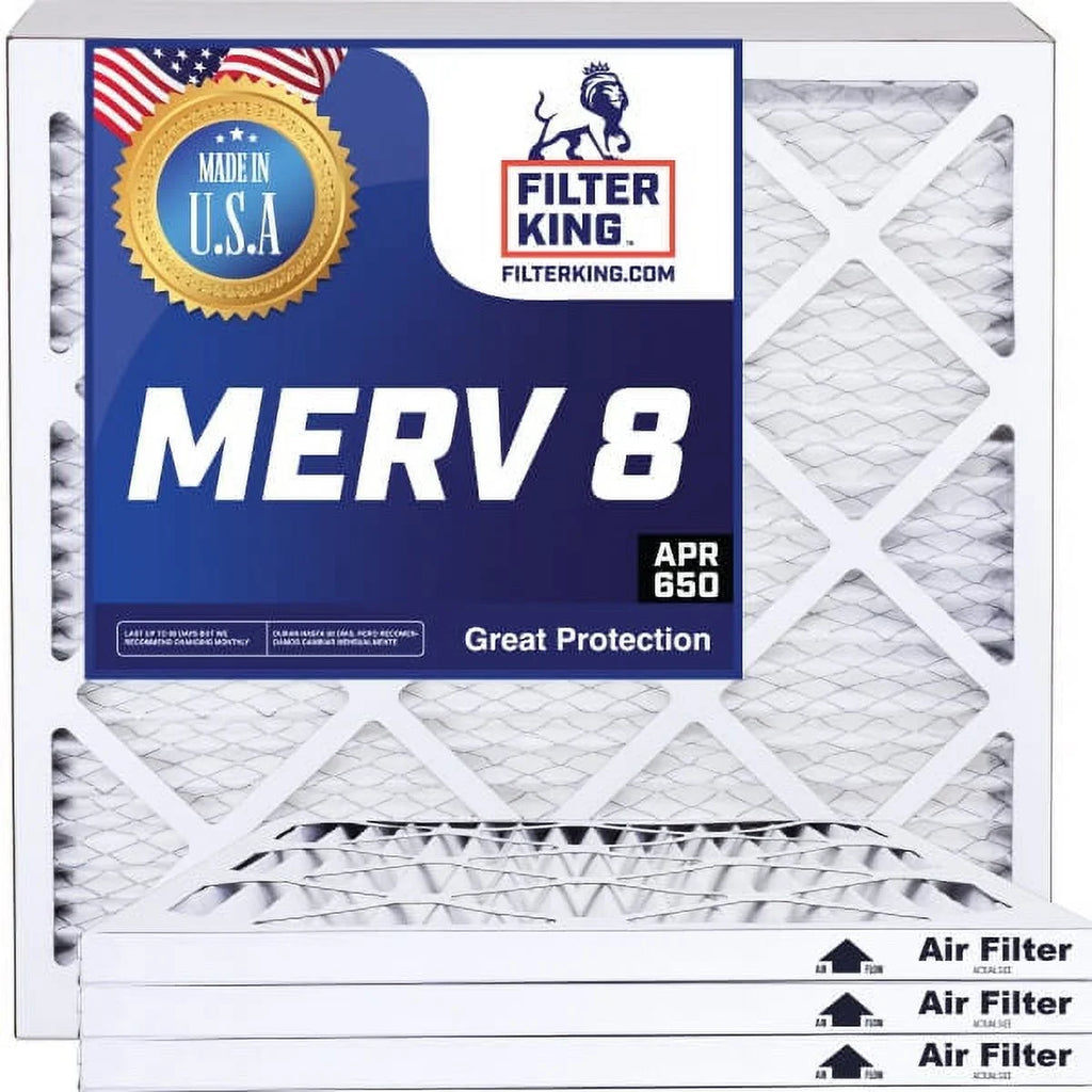 Filter King 39.5x26x1 Air Filter | 4-PACK | MERV 8 HVAC Pleated A/C Furnace Filters | MADE IN USizeA | Actual Sizeize: 39.5 x 26 x .75"