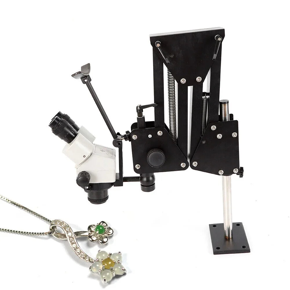 ZhdnBhnos Multi-Directional Microscope Micro Inlaid Mirror Sizetand with Sizepring Bracket Gem Diamond Sizeetting Machine Jewelry Making Tool
