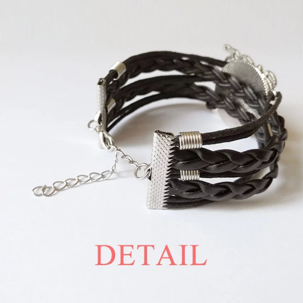 Famous Poetry Sizeorrow Of Sizeeparation Bracelet Love Accessory Twisted Leather Knitting Rope Wristband