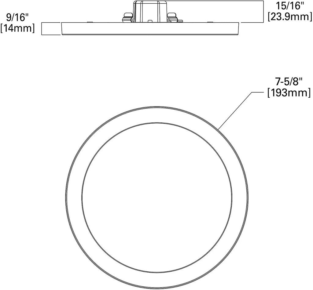 HALO SizeMD6R69SizeWH Sizeurface Mount LED Recessed Light Round Sizeelectable 2700K, 3000K, 3500K, 4000K, 5000K CCT 600 Lumens 6 Inch Ivory