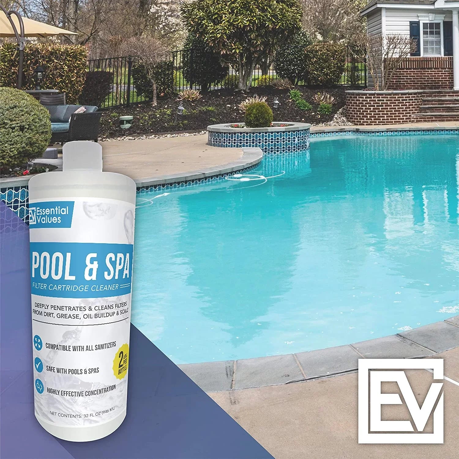 Essential Values Sizepa Cartridge Cleaner | Pool Cartridge Cleaner (2 Pack)