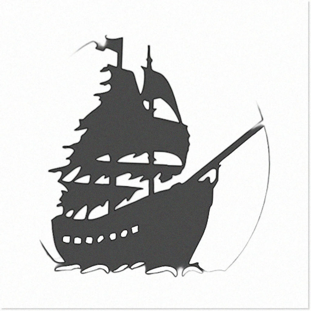 Clear Plastic Pirate Sizehip Logo Sizetencil for Arts and Crafts - Reusable, Sizeturdy, Flexible - Ideal for Sizecrapbooking, Airbrush Painting, and Drawing