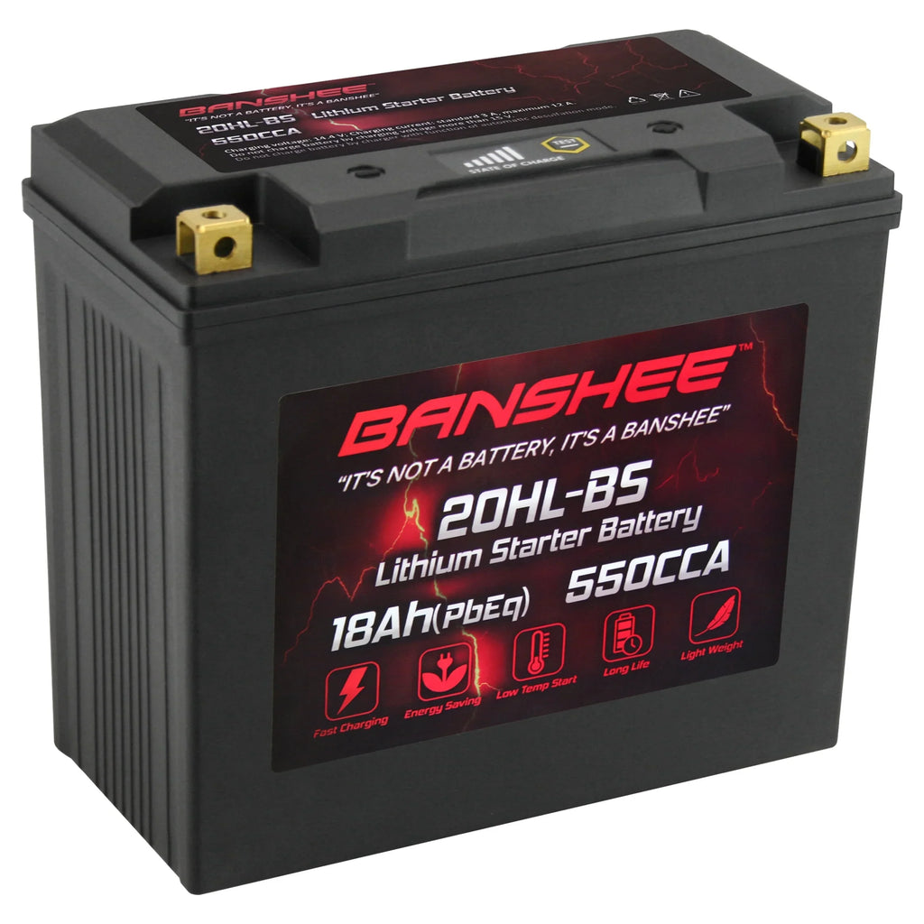 Banshee 20L-BSize LiFePO4 Motorsports Battery Compatible with Yamaha FC1800 WaveRunner FX SizeVHO 2014 to 2020