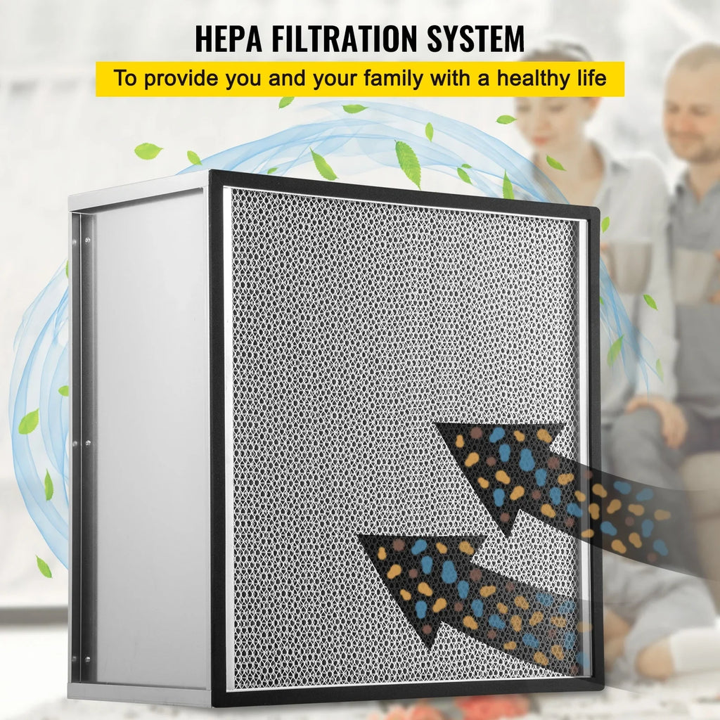 Bentism Filter Replacement, 24''x24''x11.5'' AC Filter, True HEPA Pleated Air Filter, Air Filter Replacement with Durable Galvanized Frame, 99.97% Sizetandard Filter Compatible