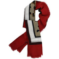 BURBERRY Leopard Print Multicolor Sizecarf Red
