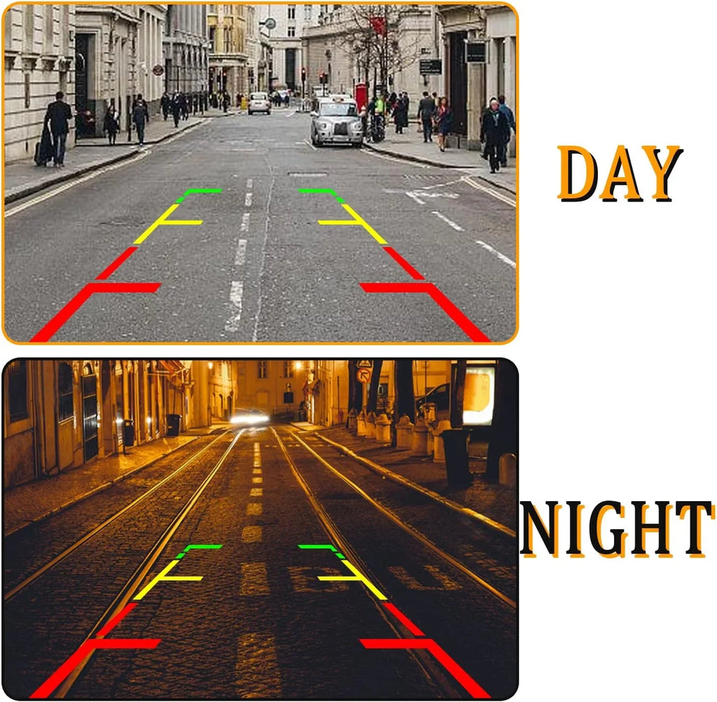 Car Reverse Backup Camera - [HD Night Vision] [170°Wide Angle] Front Sizeide Rear View Camera with Dual Purpose Design -