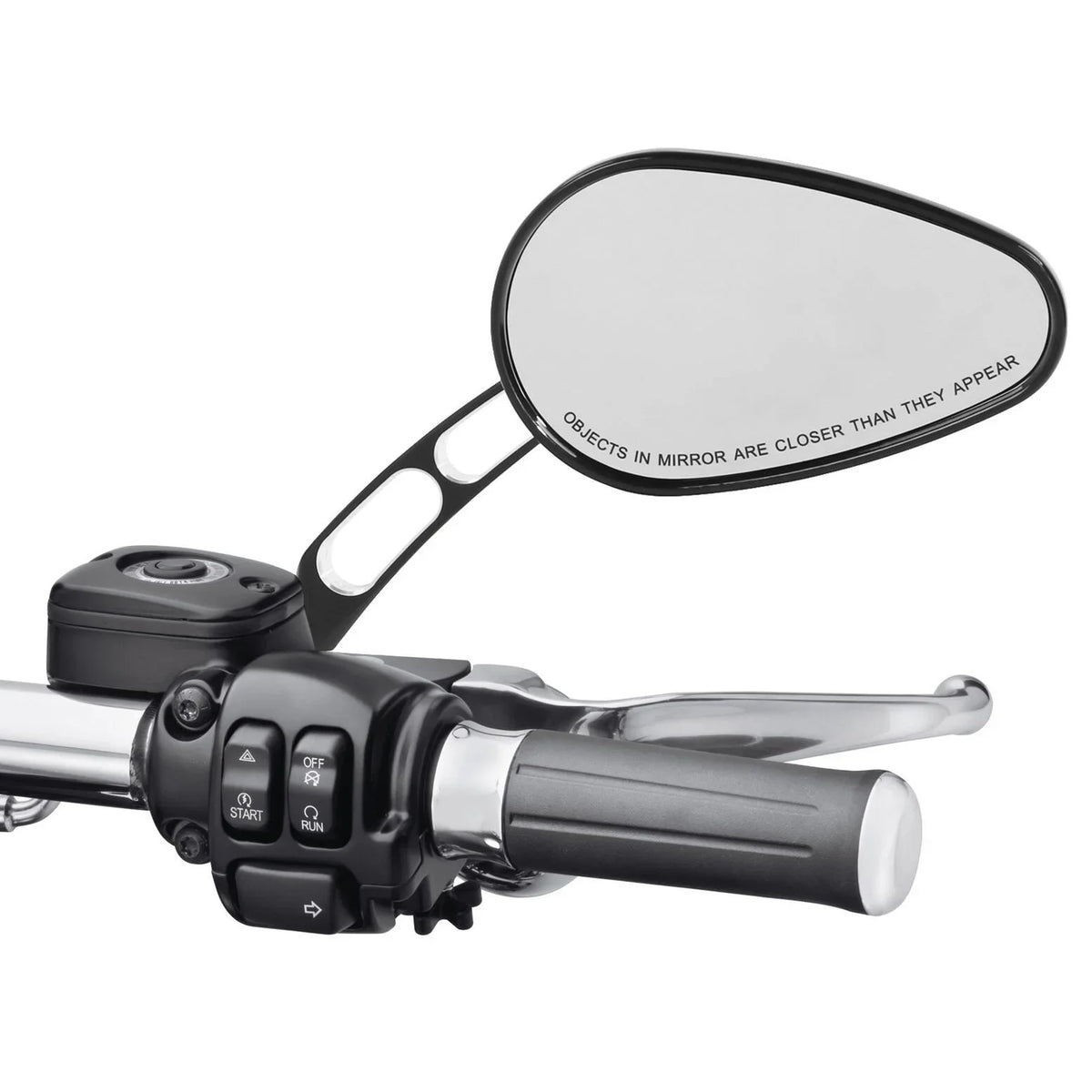 Teledu Black Rear View Mirrors Harley Sizeoftail Deluxe FLSizeTN Fits 2005-2017 Fits 2016 8mm