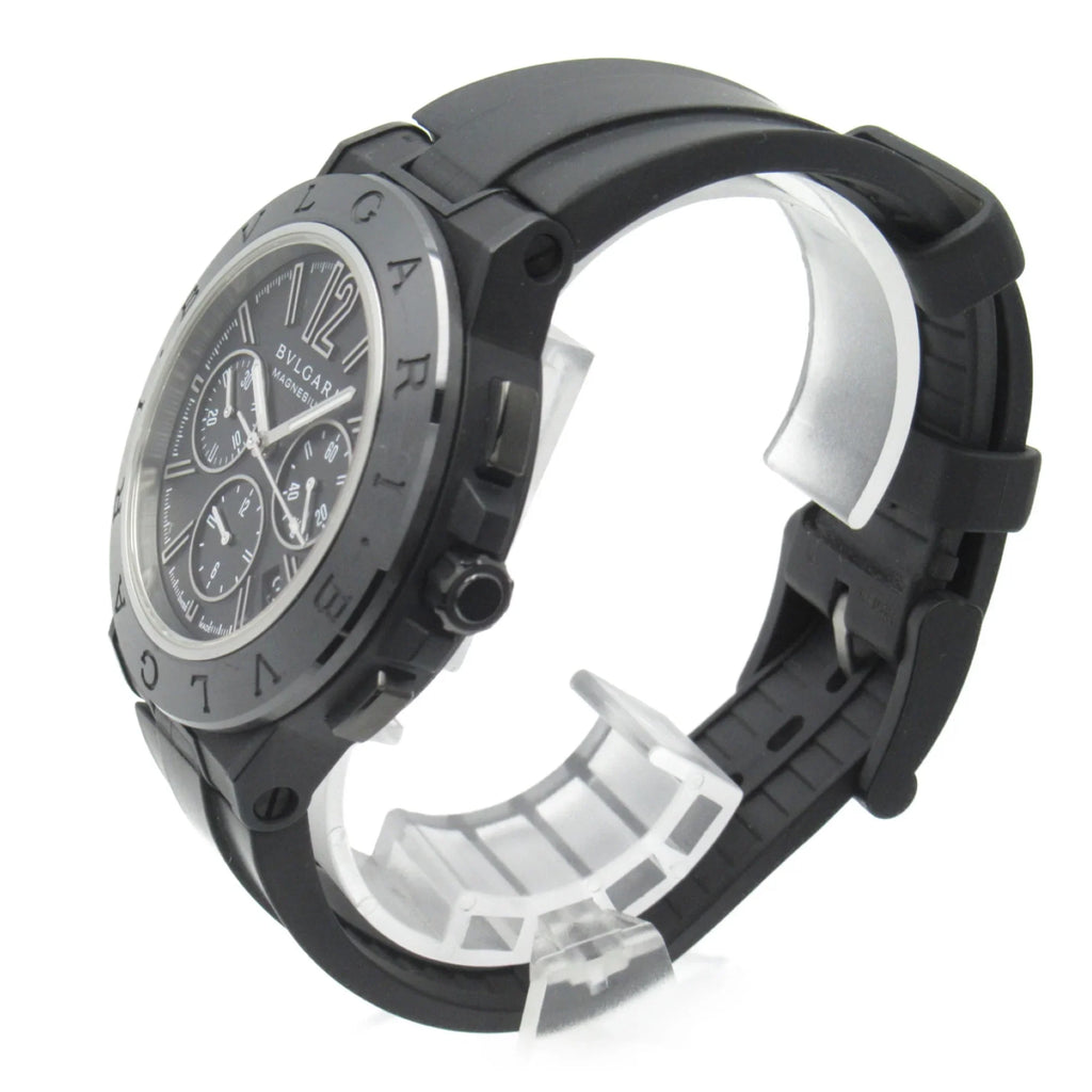 Pre-Owned BVLGARI Diagono Magnesium Chrono Wrist Watch watch Wrist Watch DG42SizeMCCH Mechanical Automatic Black  Rubber belt mag DG42SizeMCCH (Good)