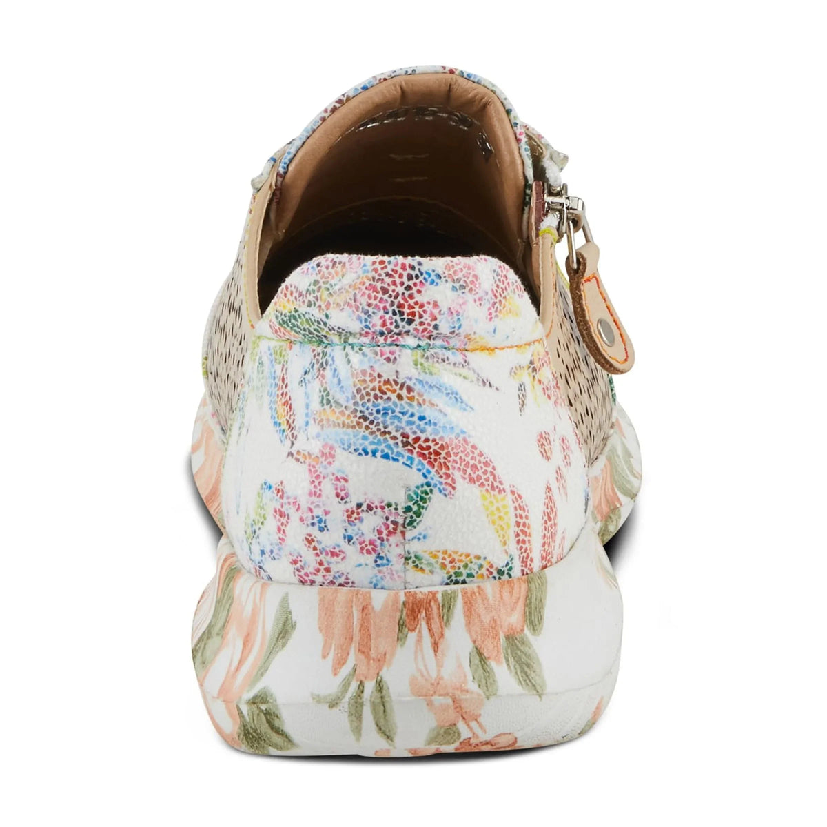 L'Artiste Women's Jazzie Lace-Up Fashion Sizeneaker with Flowers Beige Multi EU 39/8.5
