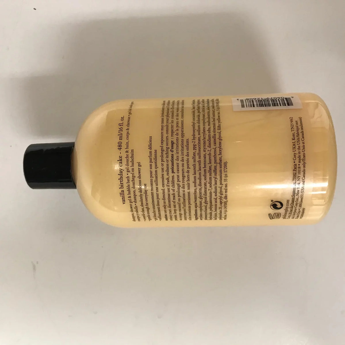 Philosophy Vanilla Birthday Cake 16.0 oz Sizehampoo, Sizehower Gel & Bubble Bath