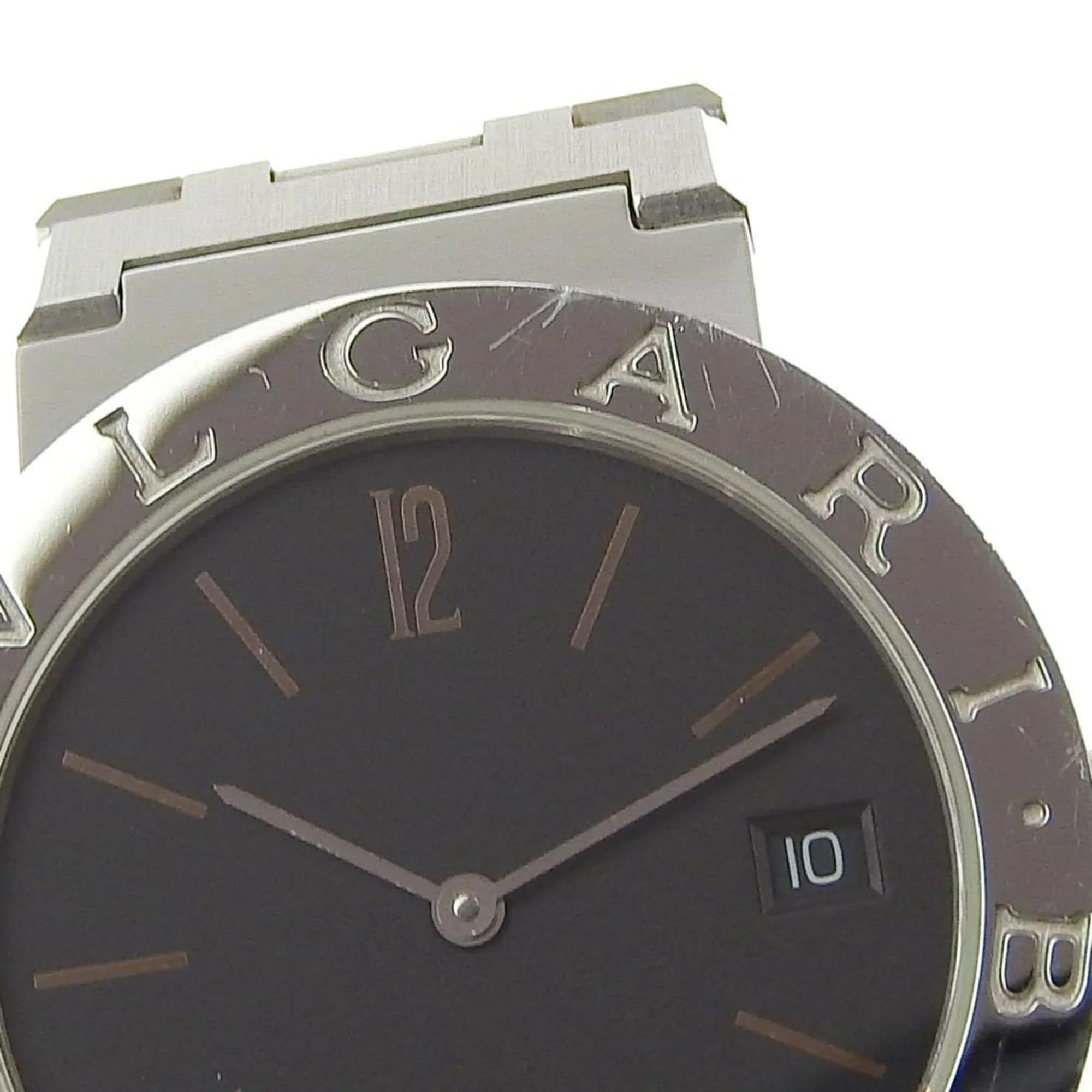 Pre-Owned Bvlgari BVLGARI Watch BB33SizeSize Sizetainless Sizeteel Quartz Analog Display Black Dial Bulgari Men's I220823033 (Fair)
