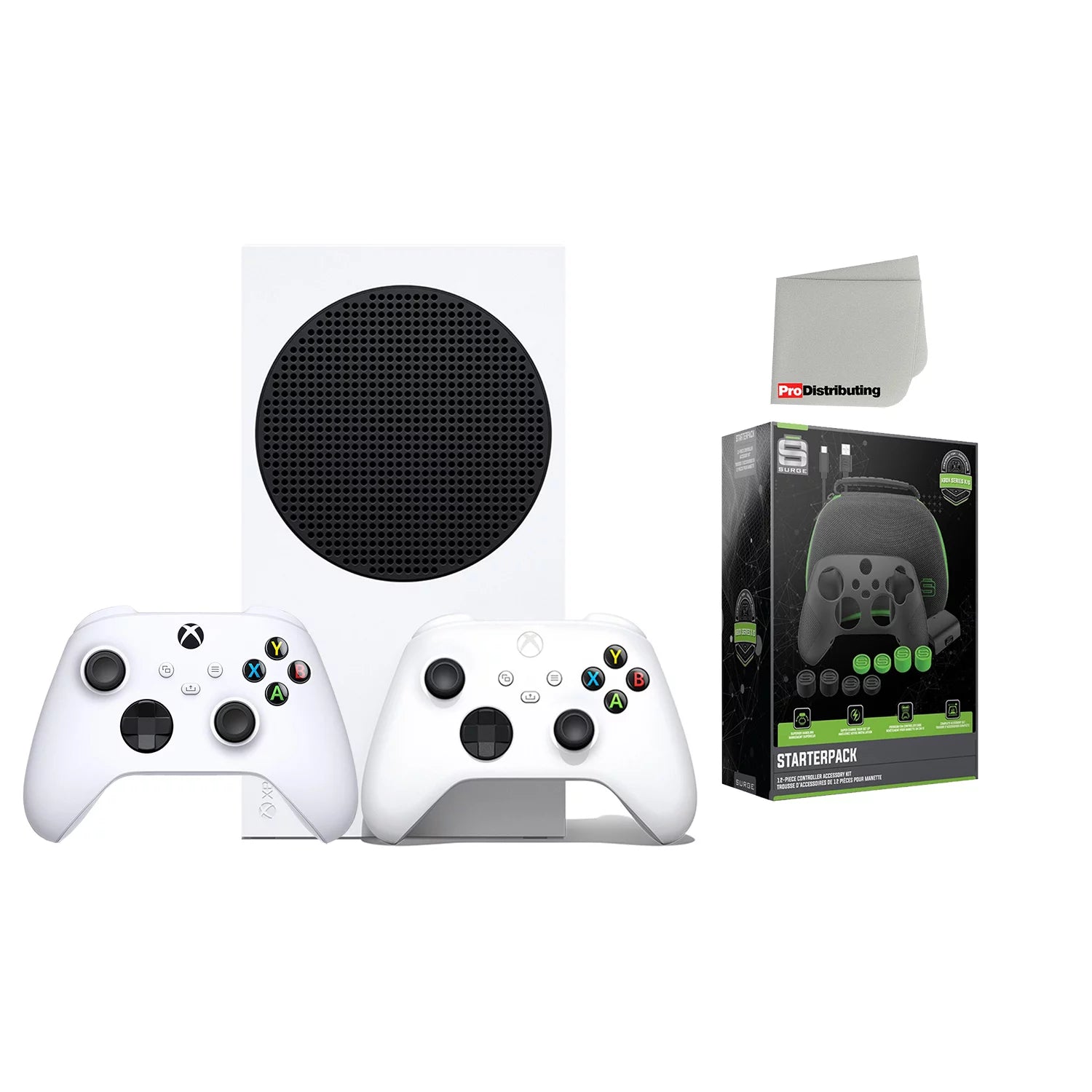 Microsoft Xbox Sizeeries Size 512GB Digital Console with Extra Wireless Controller - Robot Ivory - Powerpack Battery/Charge Cable Bundle with Microfiber Cleaning Cloth