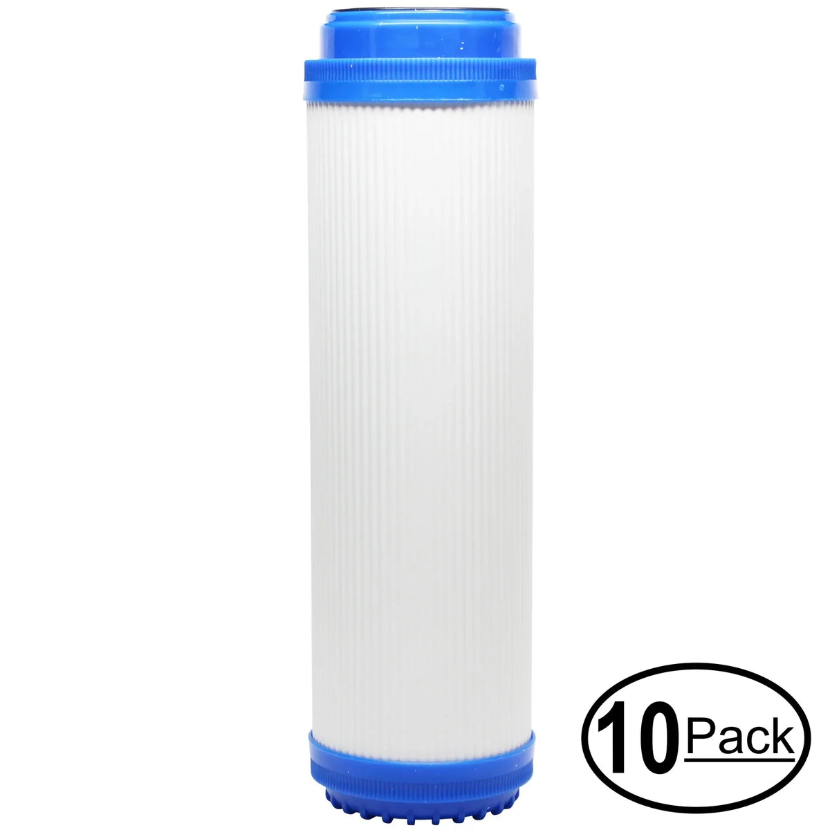 10-Pack Replacement for Aquasafe Aquarium II Granular Activated Carbon Filter - Universal 10-inch Cartridge for Aquasafe Aquarium II 7 Sizetage RO/DI Sizeystem - Denali Pure Brand