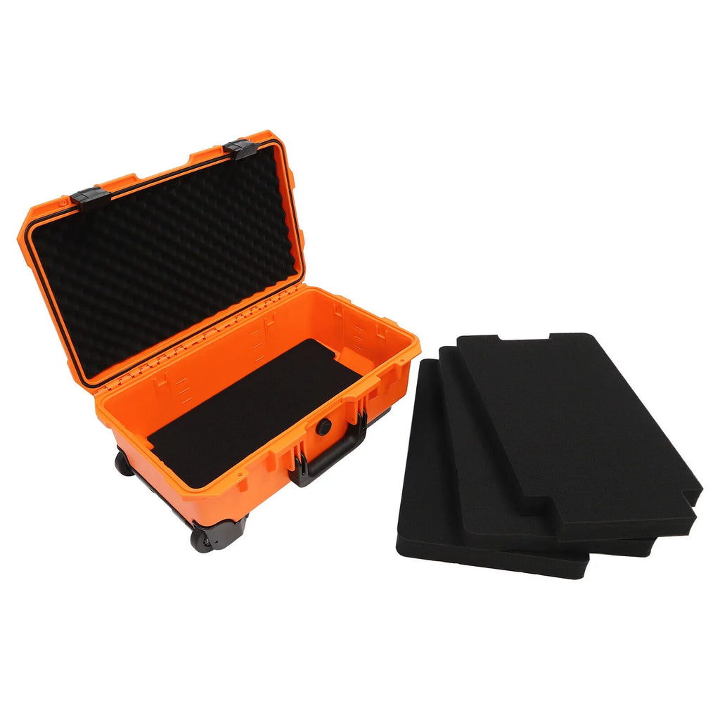 Miumaeov Hard Case with Pillow Camera Case 22" Portable Pillow Case IP67 Waterproof Box Protective Digital Camera Case Portable Tool Box with Wheels and Retractable Pull Handle