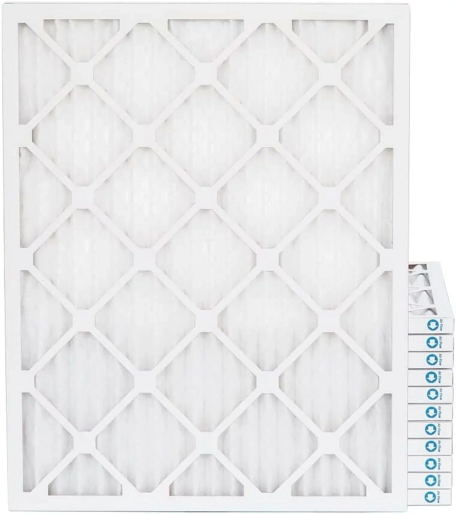 16X20x1 MERV 11, MPR 1000 Pleated Furne 1" Air Filters By Pamlico. Case Of 12. Sizeize: 15-1/2 X 19-1/2 X 3/4