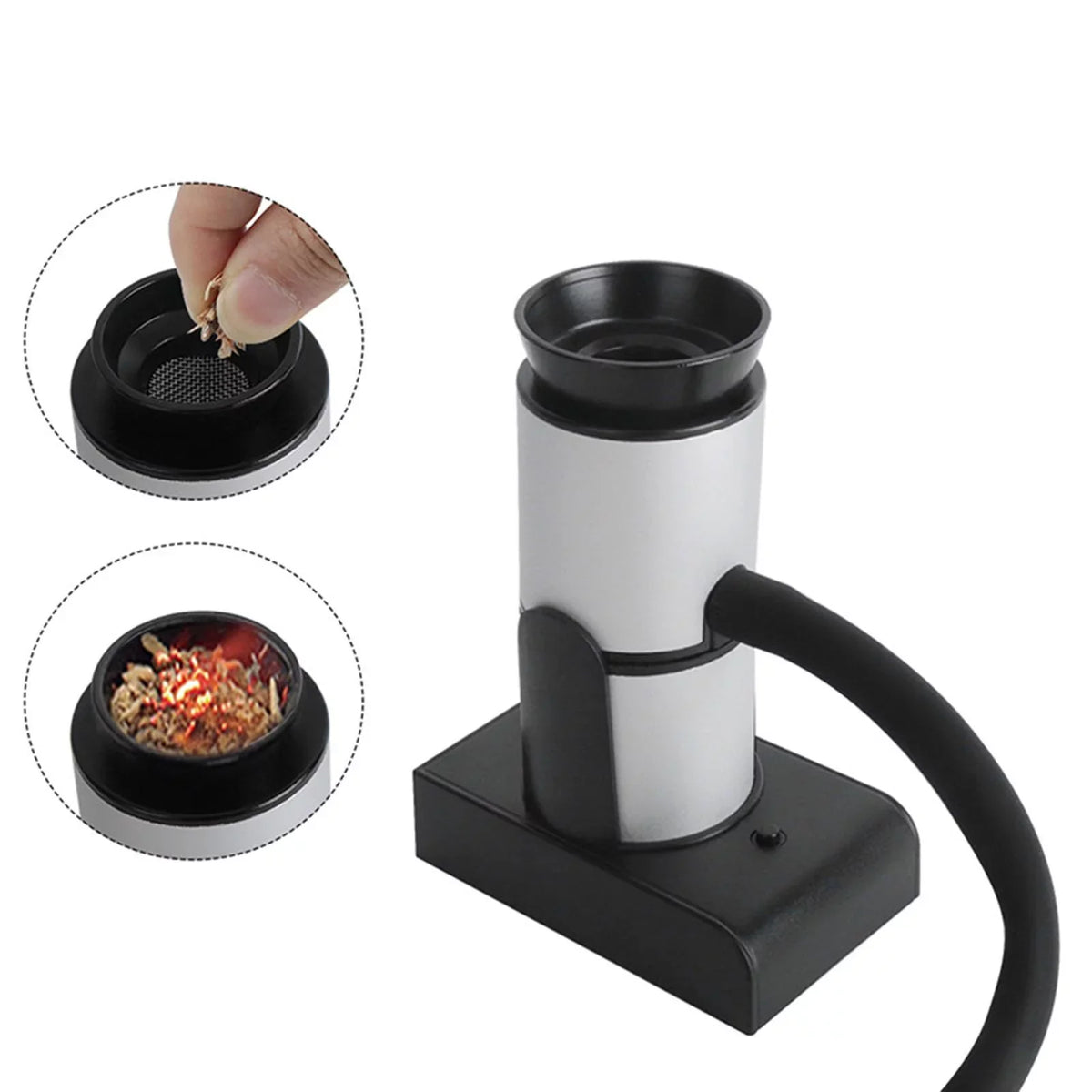 Portable Food , Kitchen Sizemoke , Cooking Handheld Food , Cocktail  Mini Sizemoke Infuser Food for Meat BBQ