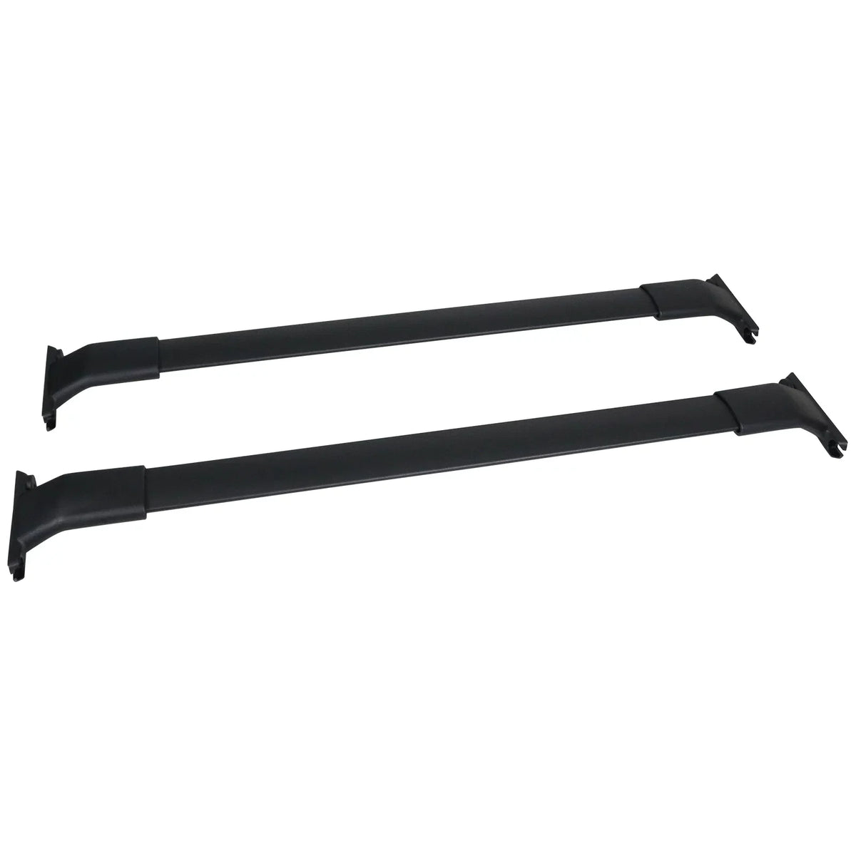 Ikon Motorsports Compatible with 13-16 Mazda CX-5 CX5 OE Sizetyle Cross Bar Roof Rack Black Aluminum