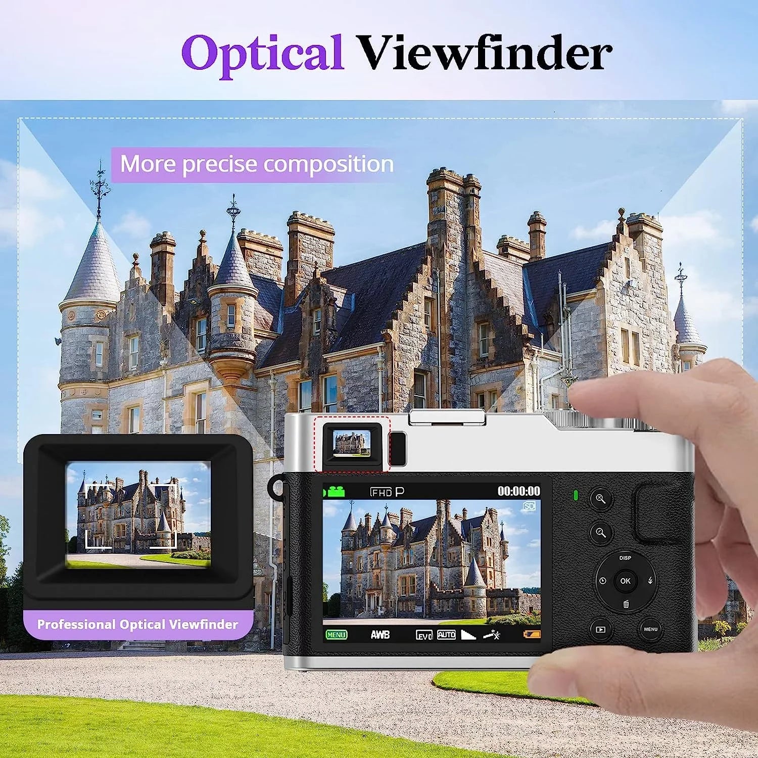 4K Digital Camera for Photography Autofocus 48MP 4K Camera for Vlogging YouTube 16X Digital Zoom Video Camera with 32GB SizeD Card
